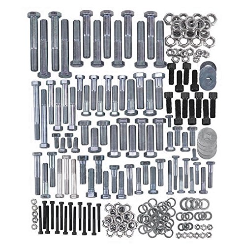 Speedway Motors Complete Sprint Car Steel Bolt Kit 227 Piece High Strength Hardware Set Fits Most Chassis Brands 120,000 PSI Proof Load with Placement List
