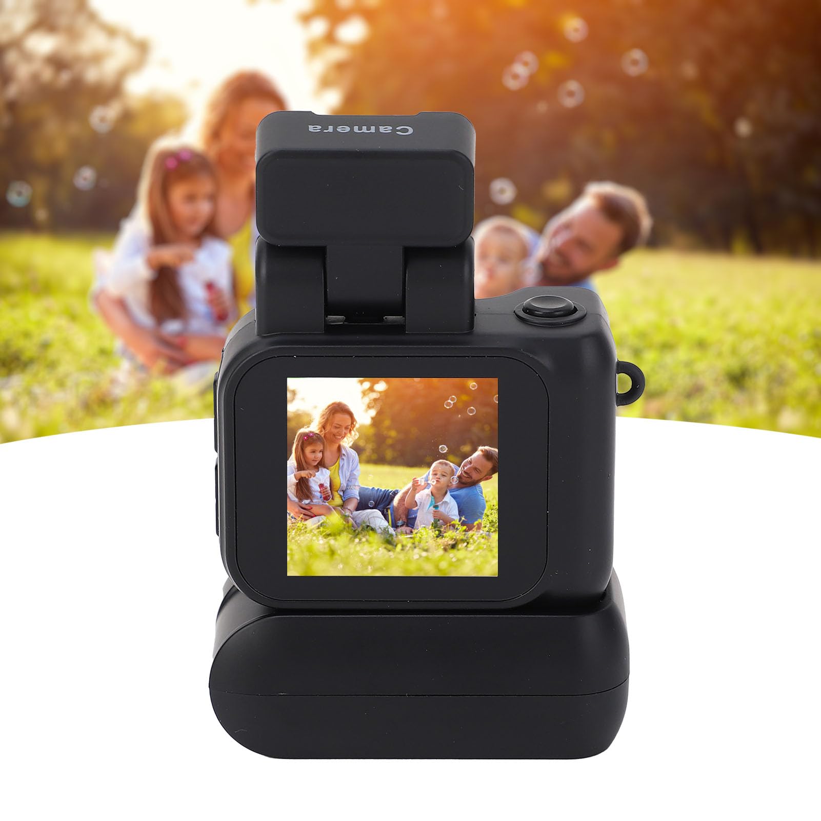 Mini Fotocamera Portachiavi 1080P con Flash LED, Batteria da 512 GB, LCD Schermo Colorato, Micro Videocamera