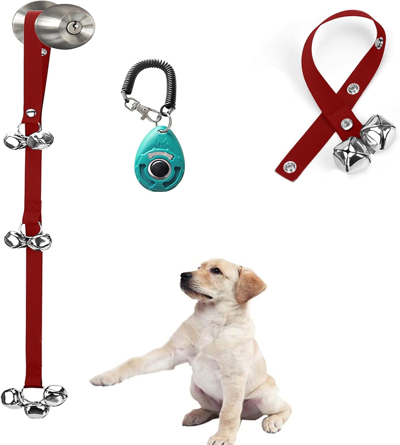[Upgraded] Puppy Bells Dog Doorbells for Door Knob/Potty