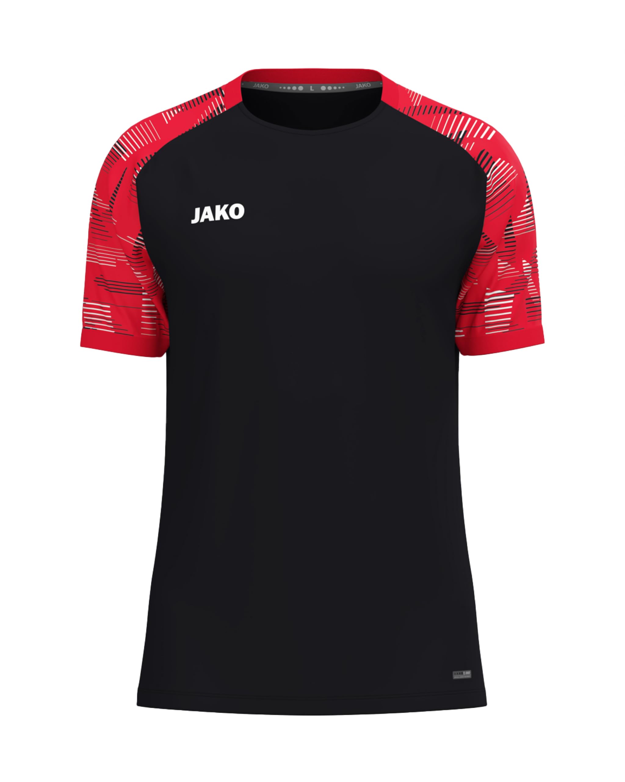 JAKO Unisex T-Shirt Sonic, schwarz/rot, S