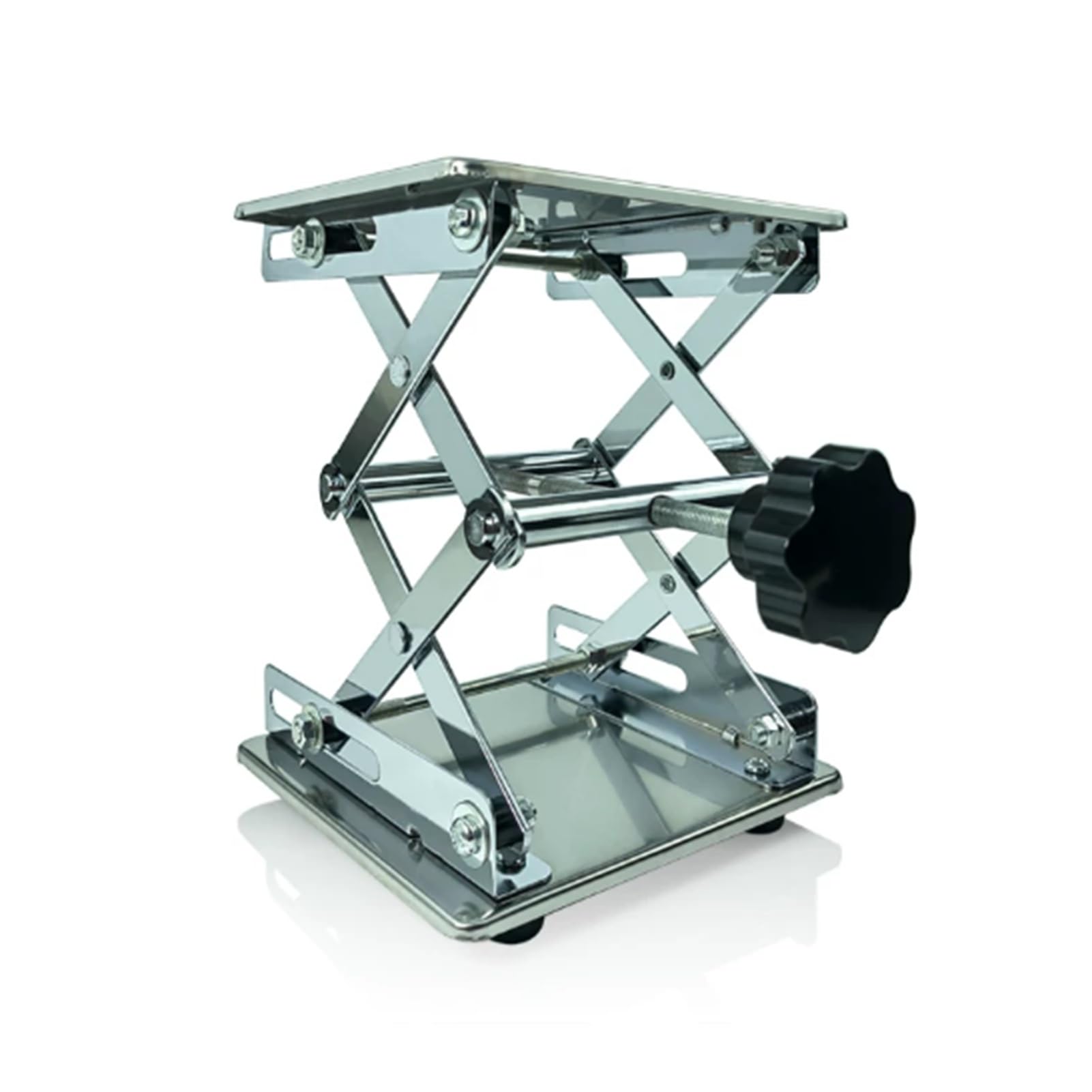 Plataforma Elevadora De Acero Inoxidable, Soporte Antideslizante | Altura de elevación manual 45-460 mm, Peso máximo de soporte 25 kg, for soporte de experimentos científicos(200x200mm)