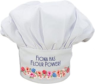 Treat Republic London Personalised Flour Power Chefs Hat – White, 100% Polyester Classic Chef Hat with Custom Name | Kitchen Accessories