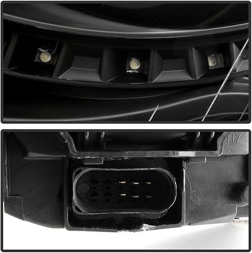 Miniatura 4 de ACANII - Para [modelo halógeno] 2006-2008 Audi A4 S4 B7 R8 Estilo LED DRL Faros Faros Faros Par Par Izquierdo+Derecho