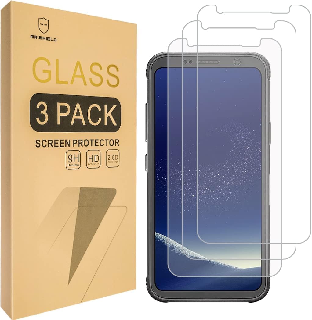 Mr.Shield [3-PACK] Designed For Samsung Galaxy S8 Active [Not Fit For Galaxy S8 Model] [Tempered Glass] Screen Protector [Japan Glass With 9H Hardness] with Lifetime Replacement