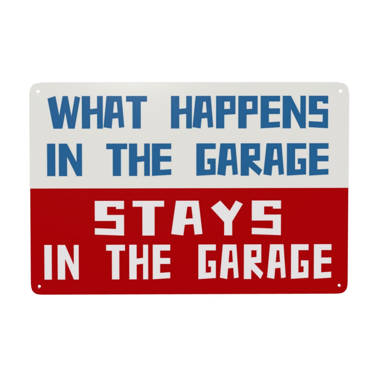 peiyeety Funny Metal Garage Signs Man Cave Wall Decor What Happens in The Garage Stays in The Garage Tin Sign 12 X 8 Inch