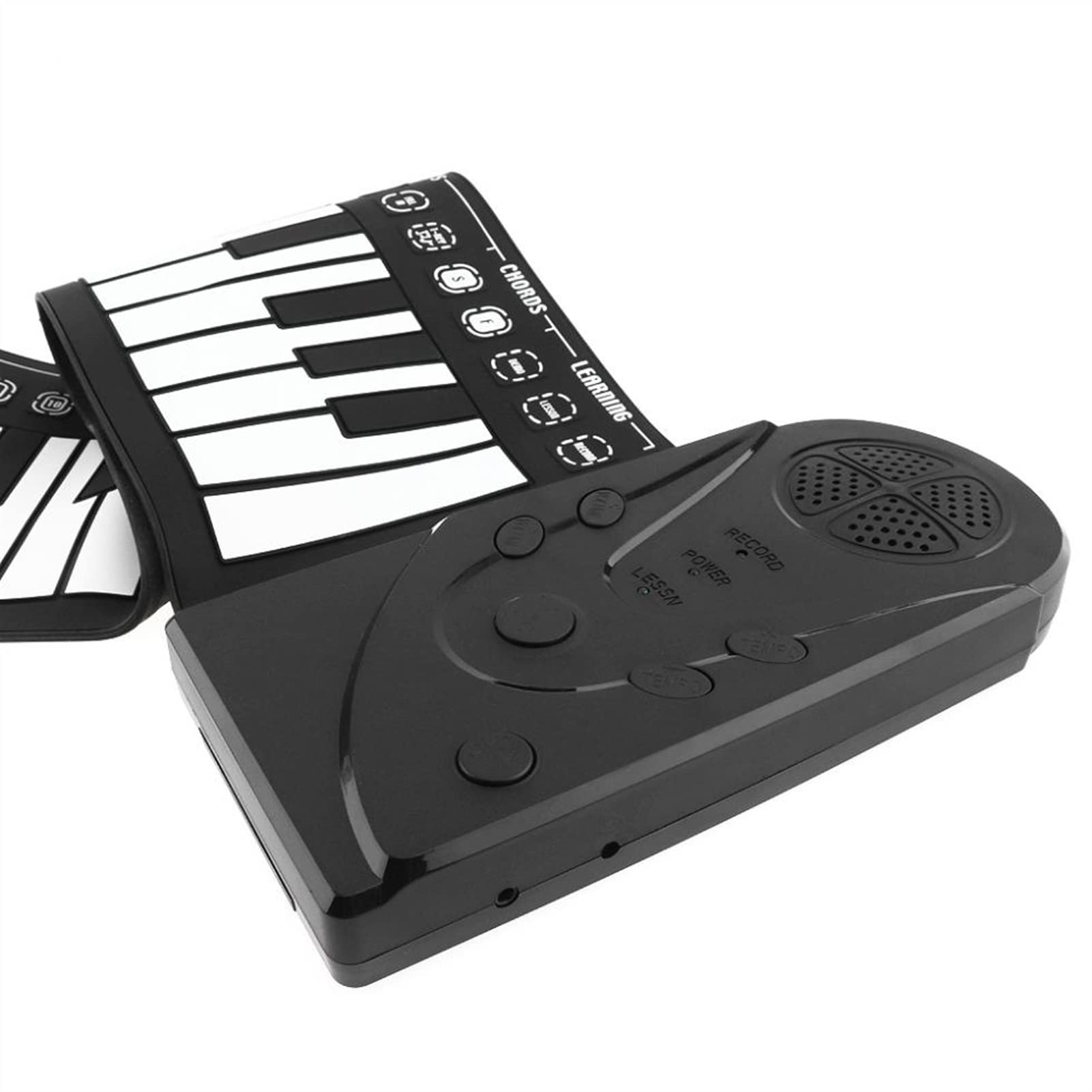 FLFL Faltbares Klavier 49 Schlüssel Elektronische Tragbare Flexible Hand Roll Up Piano Integrierte Lautsprecher-Tastatur-Orgel