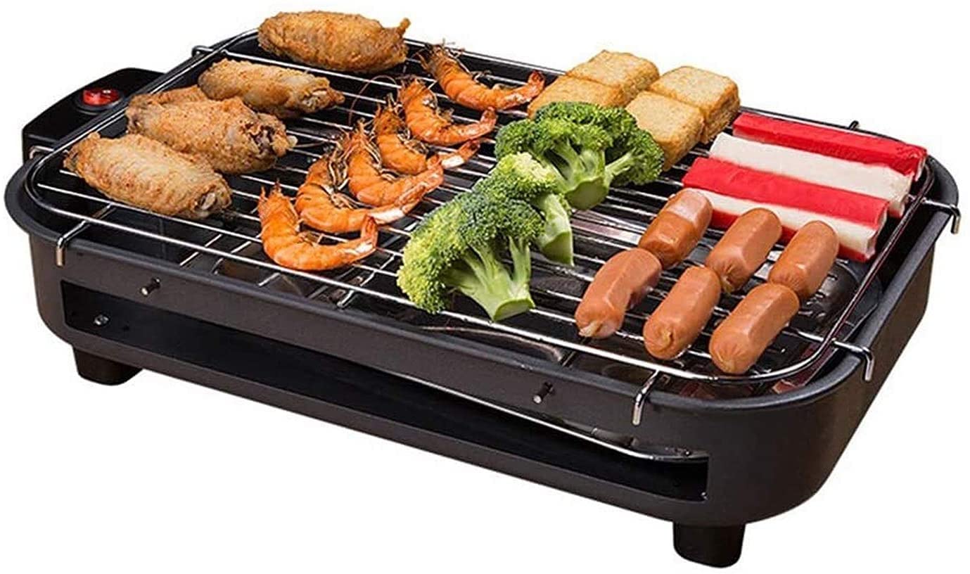 Parrilla Eléctrica Plancha de Asar Parrilla de Escritorio multifunción, Barbacoa Interior, Olla Caliente para Interior, Adecuada para cenas Familiares y reuniones de Entretenimiento 1013