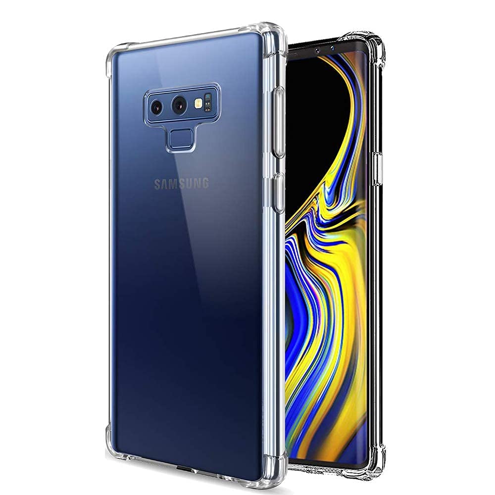 KIOMYClear Case for Samsung Galaxy Note 9 5G Airbag Corners Shockproof Bumper Protective Phone Cover, Hybrid Design Hard PC Back with Flexible TPU Frame