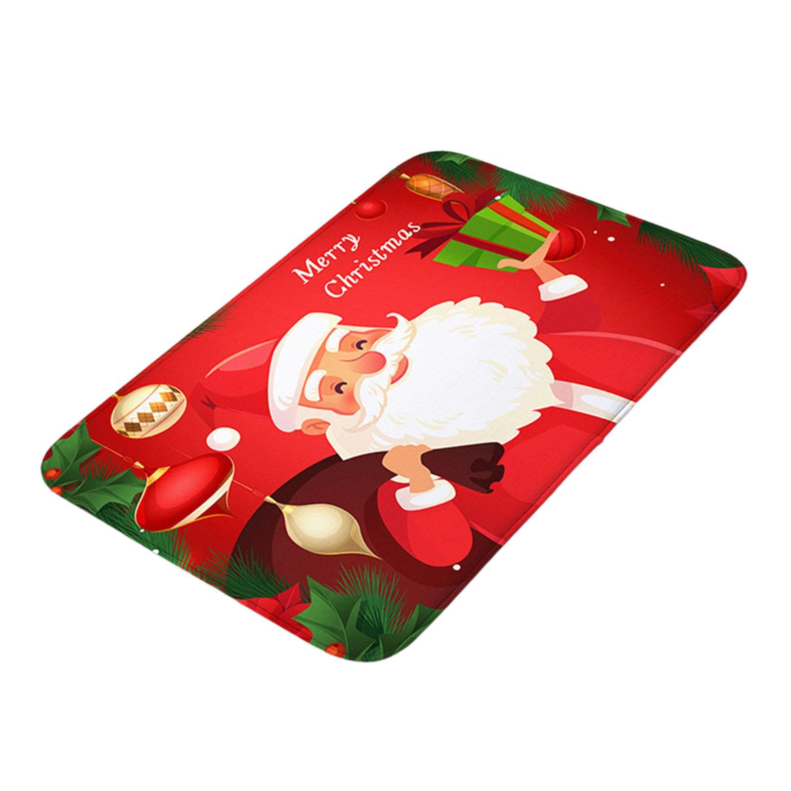 Milageto Felpudo navideño, Bonito Felpudo Decorativo para Puerta de Entrada, para el Invierno, para el hogar, la Sala de Estar y el Interior