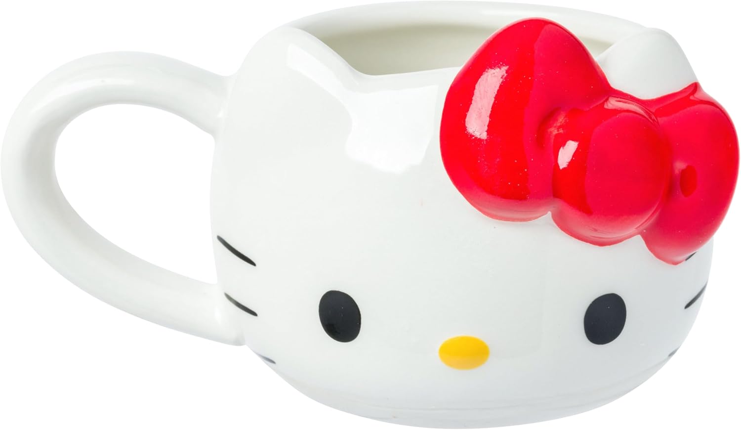 Silver Buffalo Sanrio Hello Kitty Different Color Bows 4 Pack 3D Sculpted Ceramic Mini Mug Set, Perfect as a Sugar, Cream, or Milk Set - Image 2