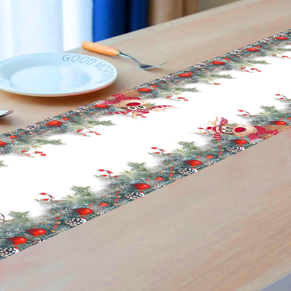 Artoid Mode Chemin De Table Mignon Chat Cadeaux Noël, Saisonnier, Hiver, Cuisine, Décoration Intérieure, Vacances, Décoration De Fête, 40 X 240 Cm