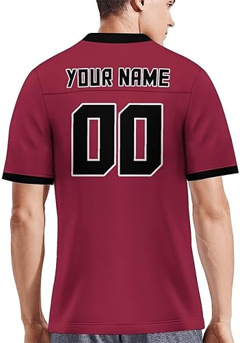 Miniatura 4 de Custom Plain Football Jersey Men Women Youth Kid StitchedPrinted Personalized Team Name Number Fan Apparel S-7XL