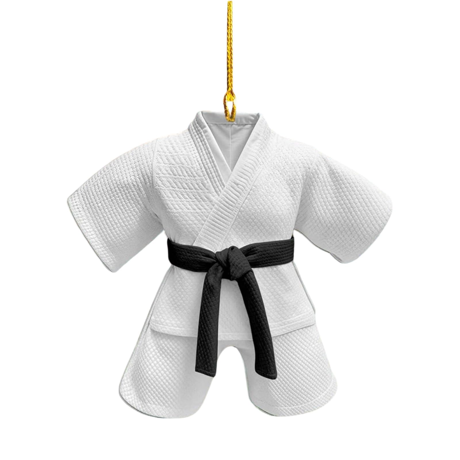 Rearview Mount Sports Theme 2D Flat Acrylic Ornament Charm Hanging Decoration Taekwondo Suit Pendant Decoration Safe Driving View Car Ornament