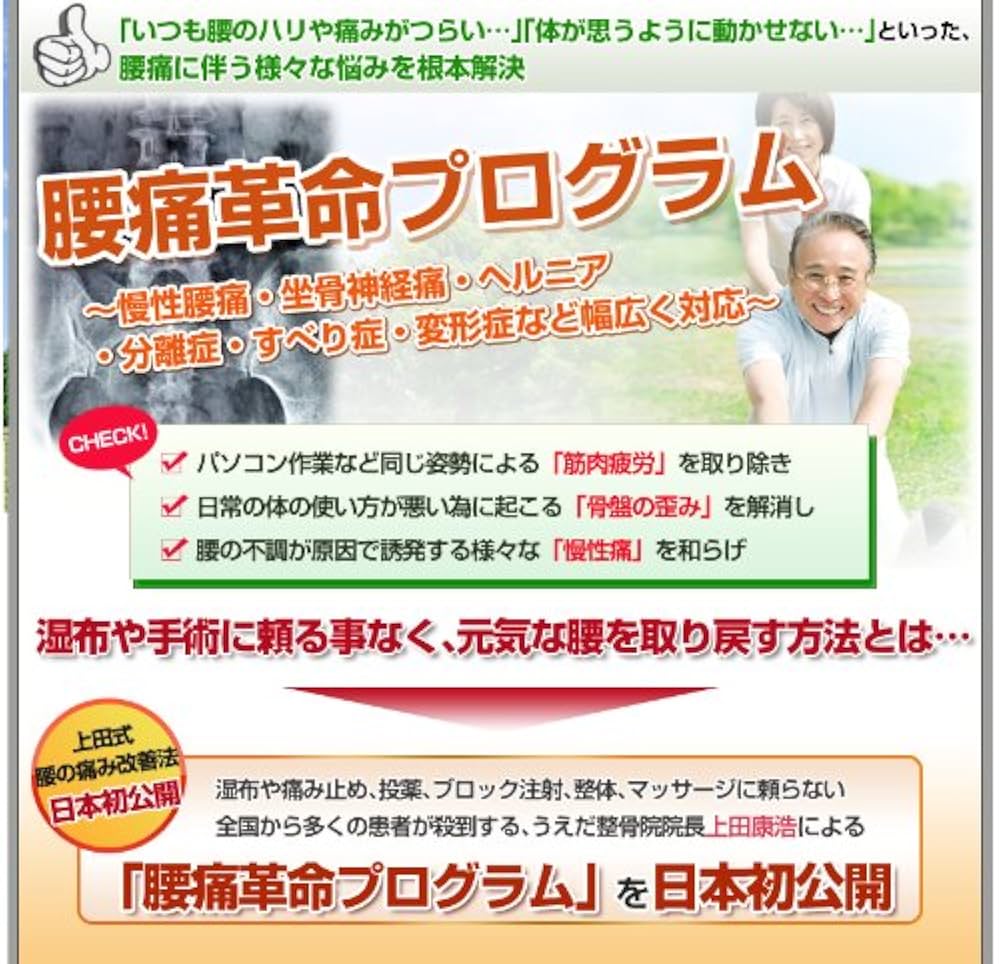腰痛改善法~1日5分から始める、自宅簡単エクササイズ~[DVD]★クッション・コルセット・椅子・ベルトで駄目だった方もOK!★ Amazon.co.jp: 【上田式】腰痛改善法~1日5分から始める、自宅