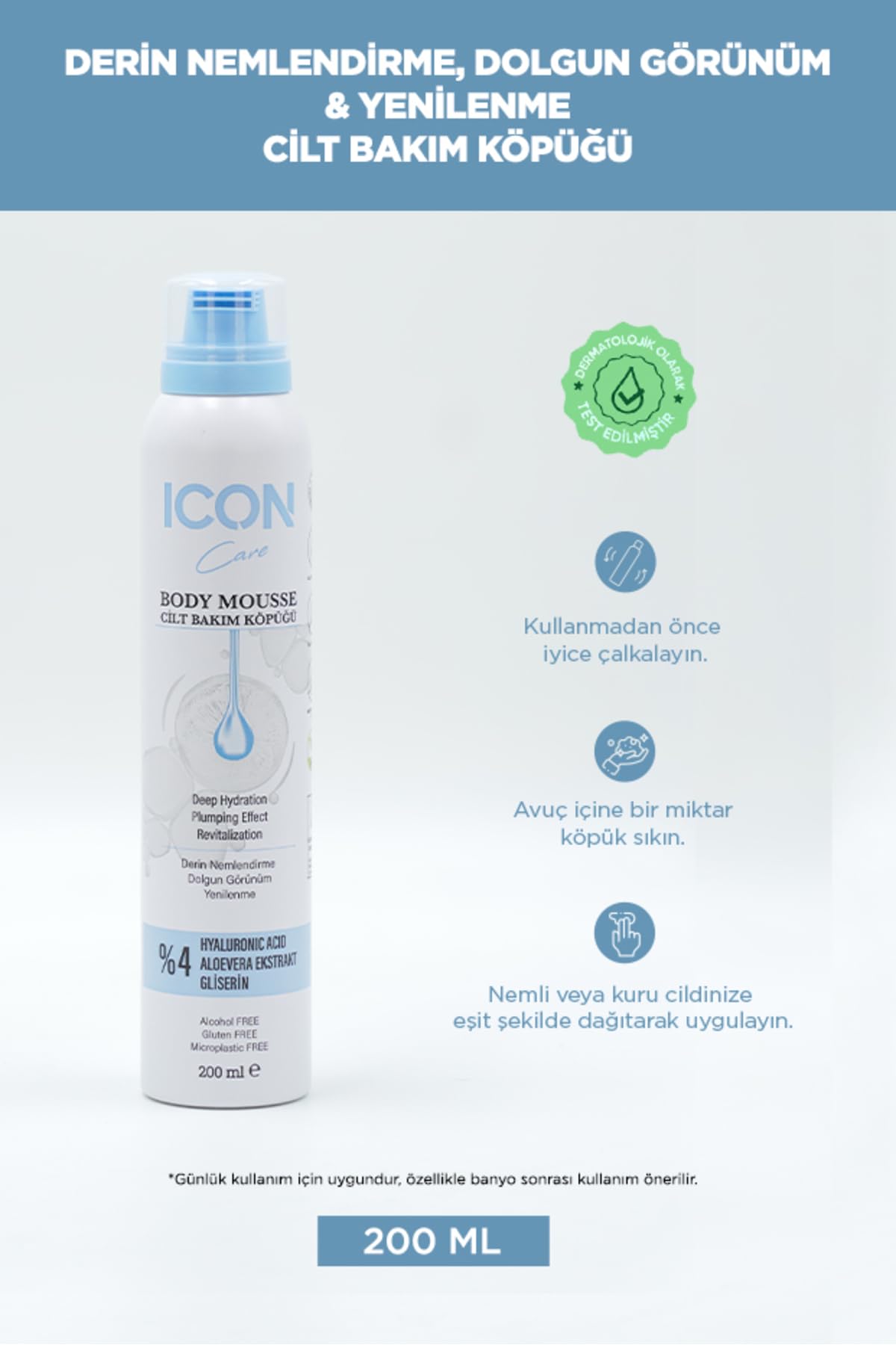 Bıoxcın Cilt Bakım Köpüğü Hyaluronic Acid 200Ml