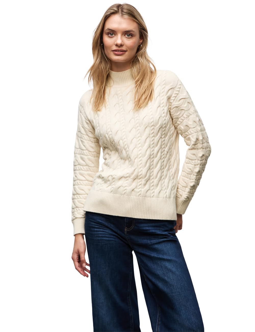 Street One Damen Pullover mit Zopfmuster
