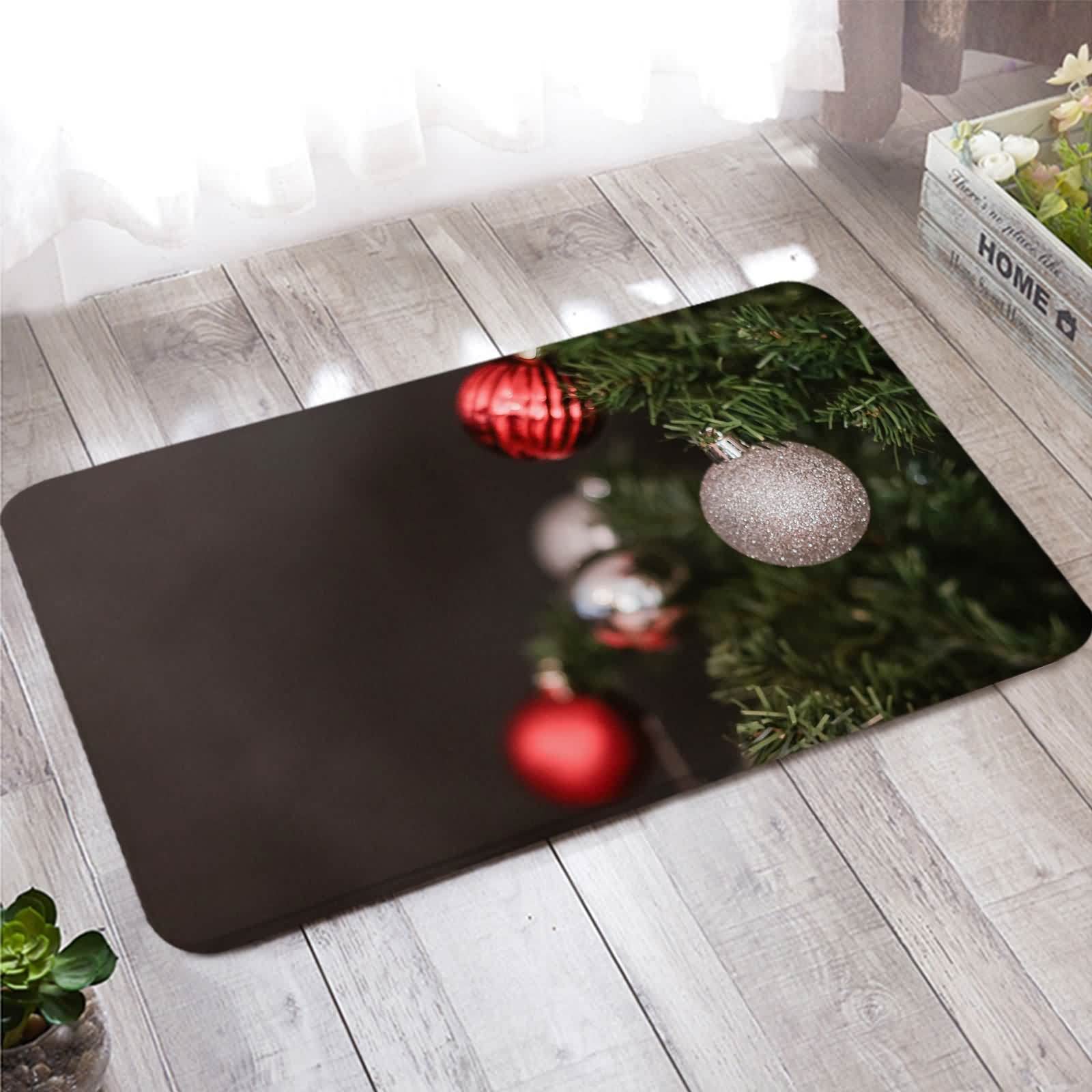 Tapis d'entrée maison intérieur rouge blanc vert grand paillasson terrasse 60x180cm