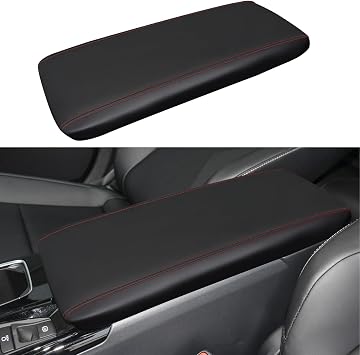 Car Center Console Armrest Cover for Toyota Camry 2025 2026 Leather Anti-Scratch Central Arm Rest Box Lid Seat Cover Protector Cushion Saver Interior AccessoriesRed Stitches