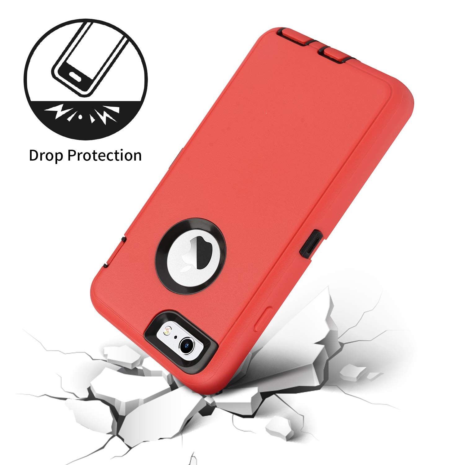 Unisex Protective Anti Scratch Soft Silicone Rubber Case Interphone Rubber  Cover Radio Protection Walkie Talkie Accessories RED 