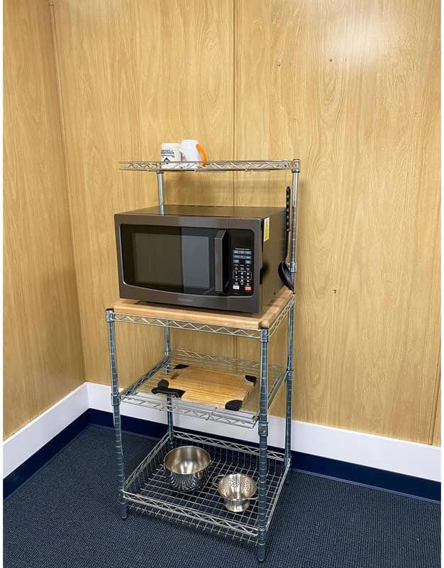 Miniatura 2 de Shelving Inc. Soporte para microondas de 18 pulgadas de profundidad x 24 pulgadas de ancho x 72 pulgadas de alto, capacidad de peso de 800 libras