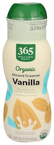 365 by Whole Foods Market Crema de café y almendras orgánica 16 onzas líquidas