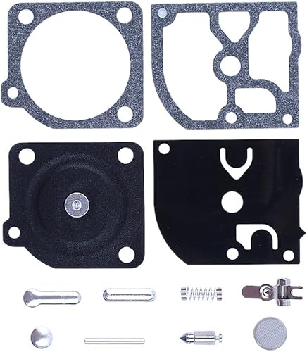 Fricgore Piezas de repuesto para reparación de carburador Kit de reconstrucción para Husquarna 136 137 141 142 RB-137 Motosierras recortadoras