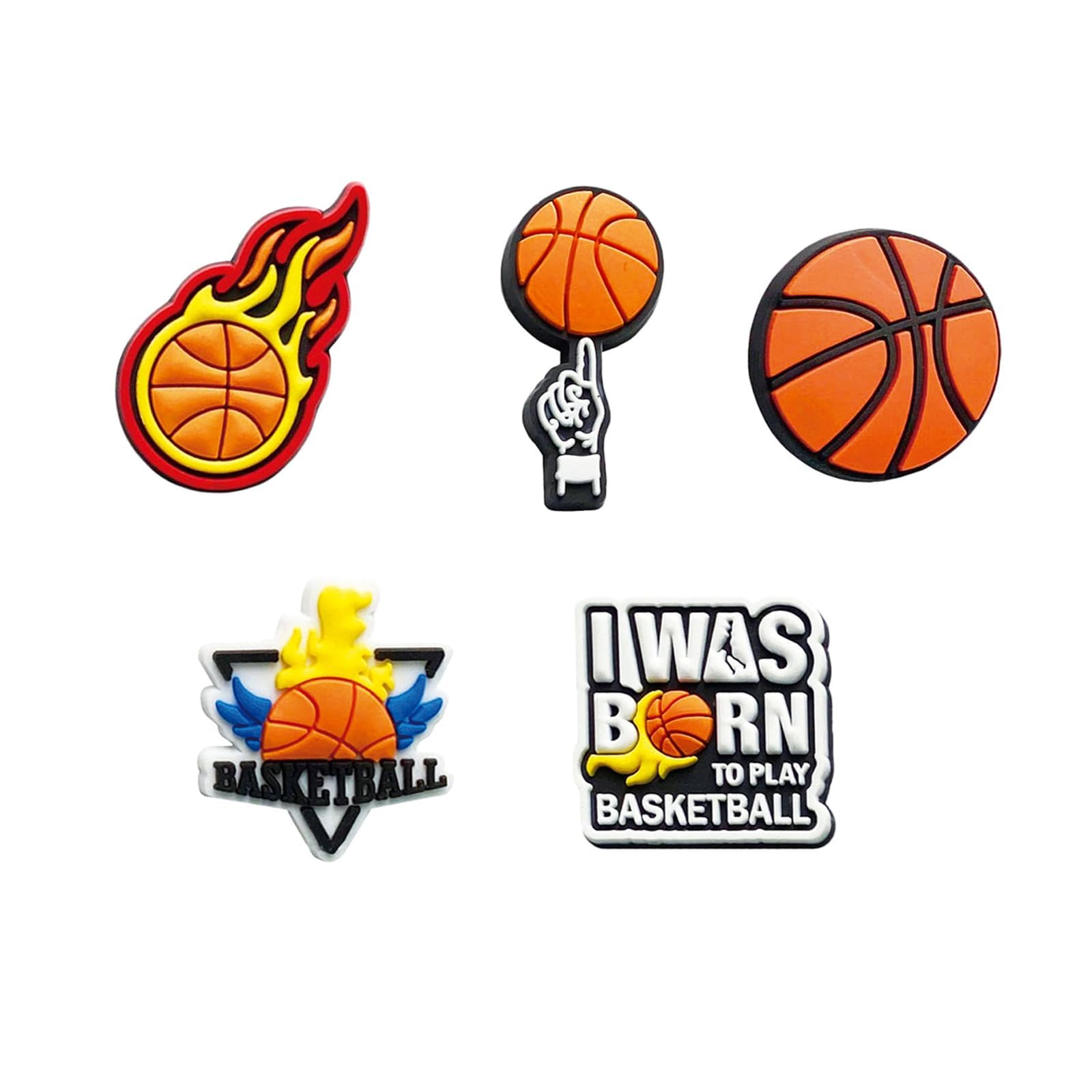 Sport Schuh Charms für Clog Armband Armband Dekoration Fußball Basketball Baseball Fußball Hockey Gymnastis Boxen Pins Zubehör Schuh Charm für Männer Frauen (25PCS Basketball)