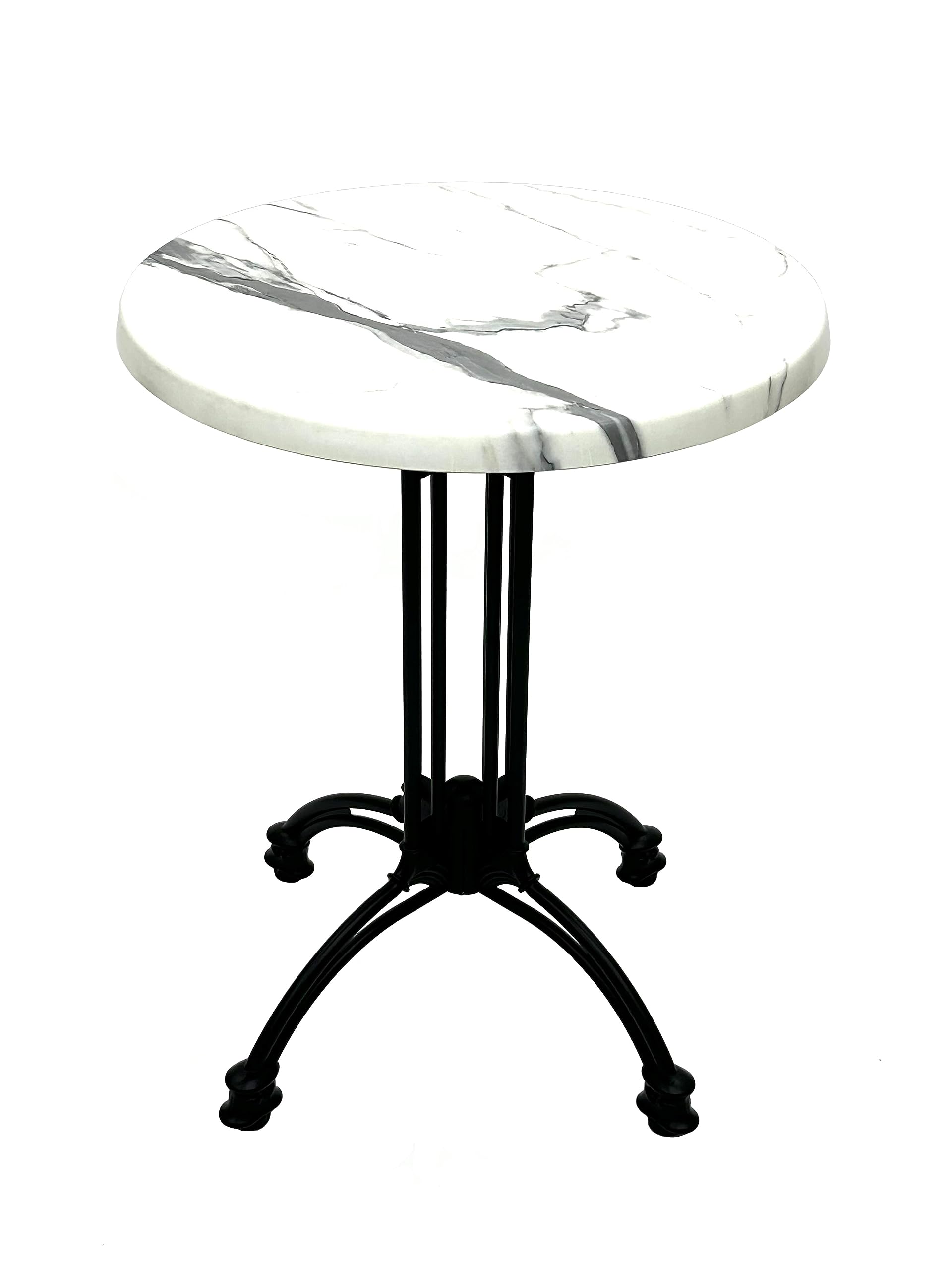 BE Furniture Premium Misano Bistro Table with a White Marble Table Top, Side Table, Gardem Tables perfect for Commercial & Home use