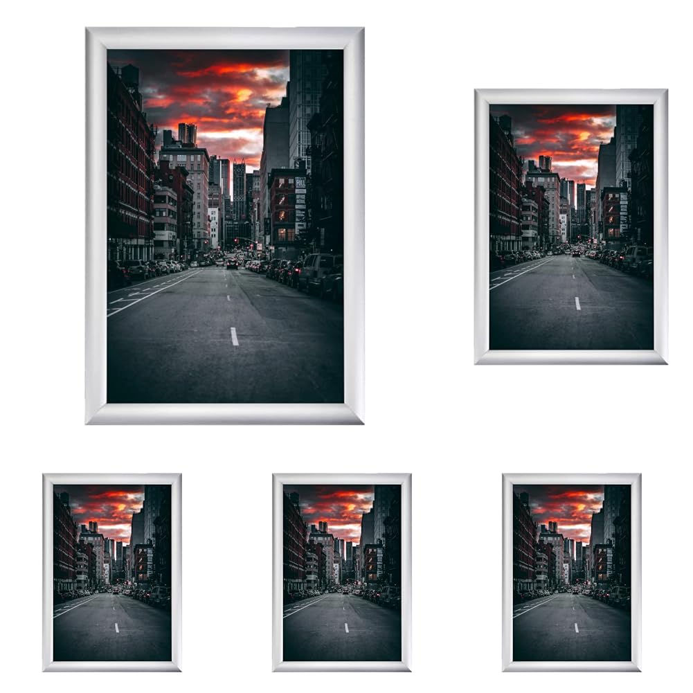 Cadre photo A5 en aluminium de 20 mm d'épaisseur pour affiche