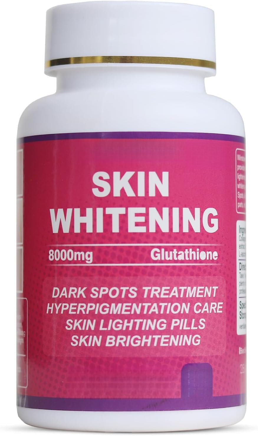 Glutatione 8000 mg Sbiancamento Pelle Rimozione Lentiggini Cloasma Schiarimento Tono