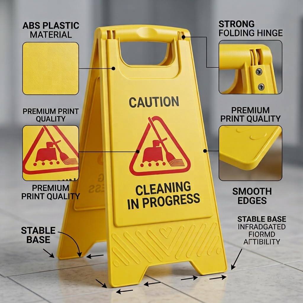 Cleaning in Progress Sign - Safety Warning Board -2 Cleaning in Progress Sign - Safety Warning Board -2