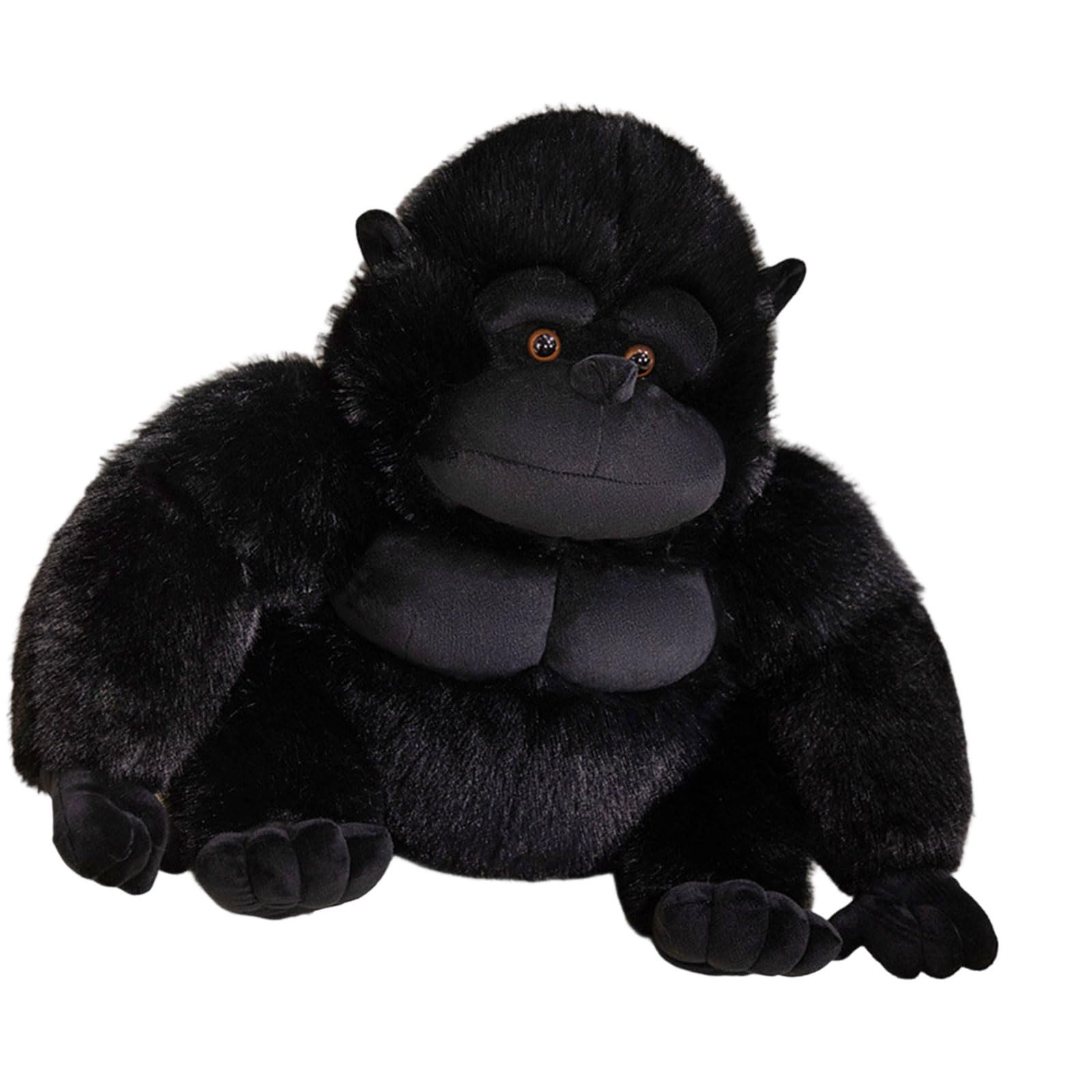 Buxuaaaa Stylish Black Monkey Stuffed Toy Cushion Funny Animal Cuddly Companion Pillow for Home Decoration and Relaxing Fun Animal Furry Doll