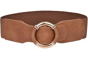 Beltox Women's Distinctive Stretchy Elastic Brown Belt