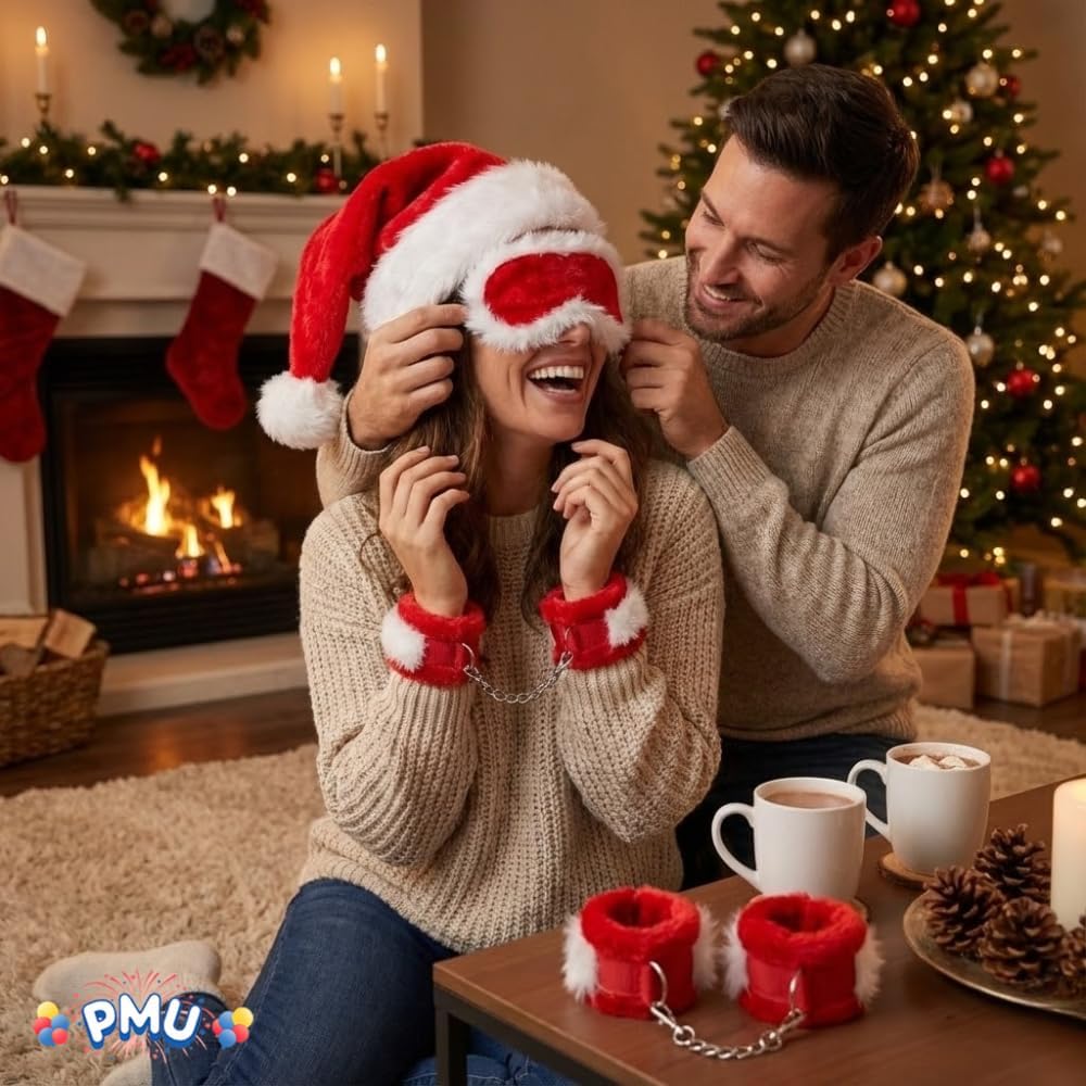 PMU Fetish Fantasy Xmas Plush Cuff Set