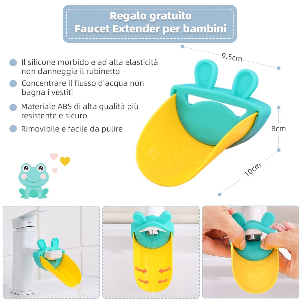 Scaletta gradini per bambini Sgabello a tre gradini Regolabile in Altezza Antiscivolo Grigio