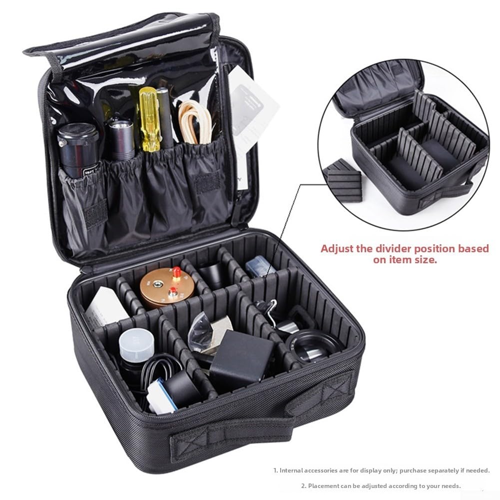 Étui pour accessoires de télescope et rangement d'oculaires | Tissu Oxford, séparateurs amovibles, voyage et utilisation en extérieur (grand)