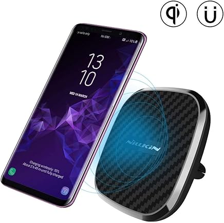 Nillkin Cargador inal?mbrico r?pido del Coche 10W, Montaje de ventilaci?n de Aire del Coche magn?tico Qi,para Galaxy S10/S10 +/Note 9/S9/S9 Plus, 7.5W para iPhone XS/XS MAX/X/8 Plus-Model A Nillkin Cargador inal?mbrico r?pido del Coche 10W, Montaje de ventilaci?n de Aire del Coche magn?tico Qi,para Galaxy S10/S10 +/Note 9/S9/S9 Plus, 7.5W para iPhone XS/XS MAX/X/8 Plus-Model A