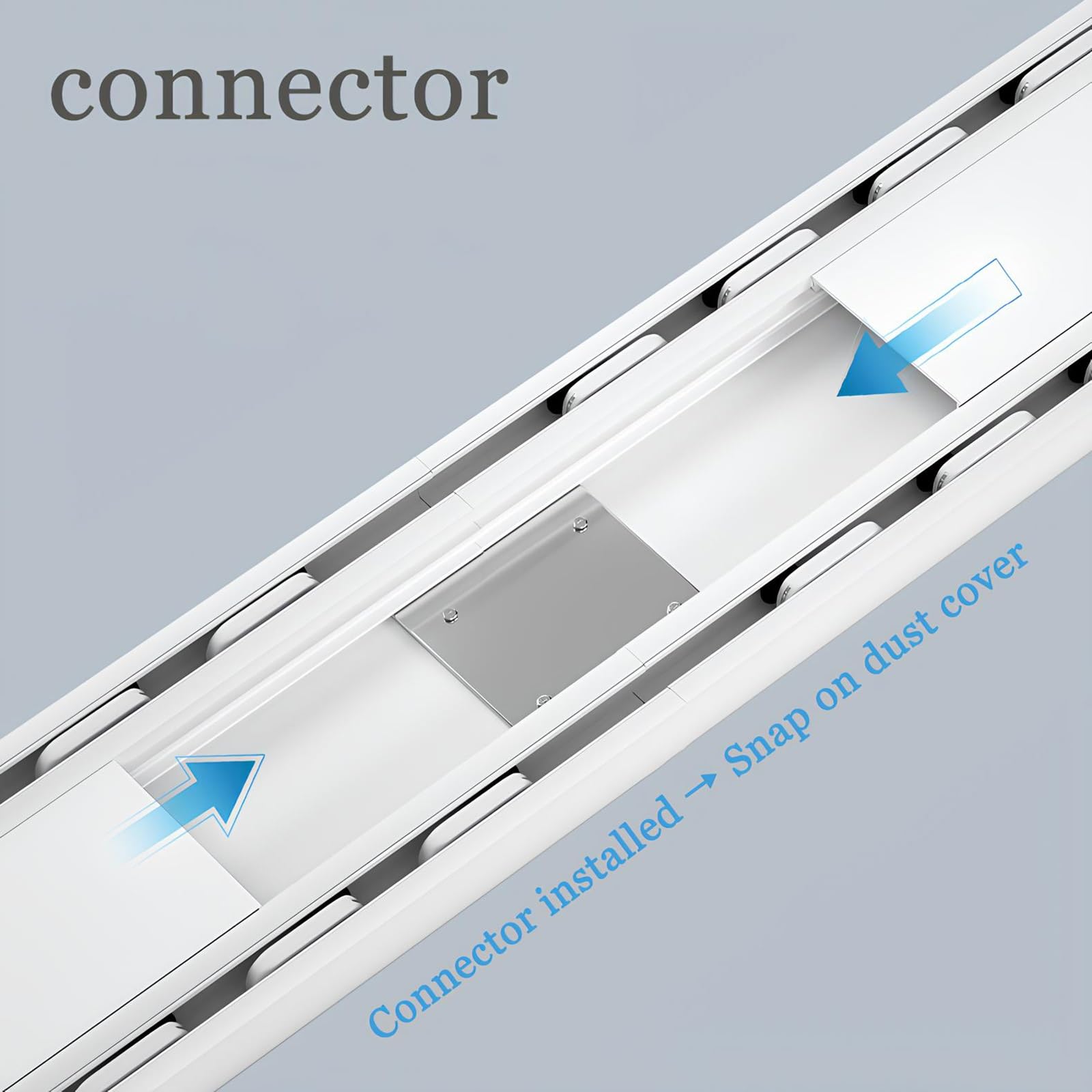 Cichy podwójny sufit ain Track System - 5,4 m aluminiowa szyna do salonu, sypialni, łazienki - Easy Inll czarna h