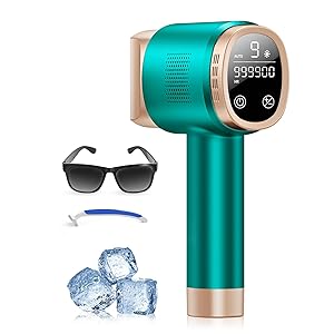 21J Depiladora Laser con Función de Refrigeración, 600-1200NM Depiladora Luz Pulsada con 9 Niveles de Energía, Pantalla Táctil LCD para Mujer y Hombre, Bikini, Axilas, Cara, Cuerpo Verde - Oferta en Belleza