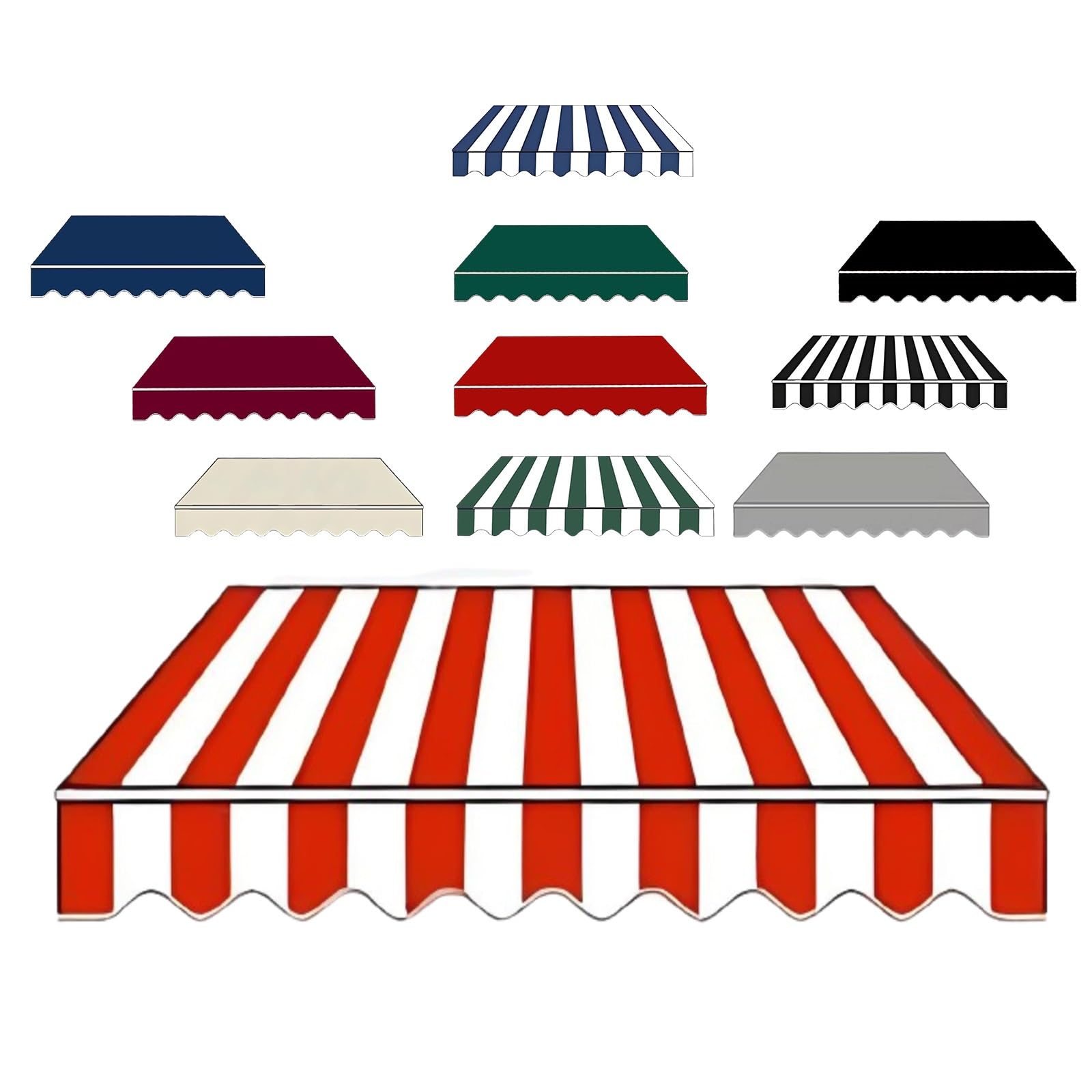 Toldo impermeable de repuesto de 250 x 200 cm tela exterior lona de patio jardín