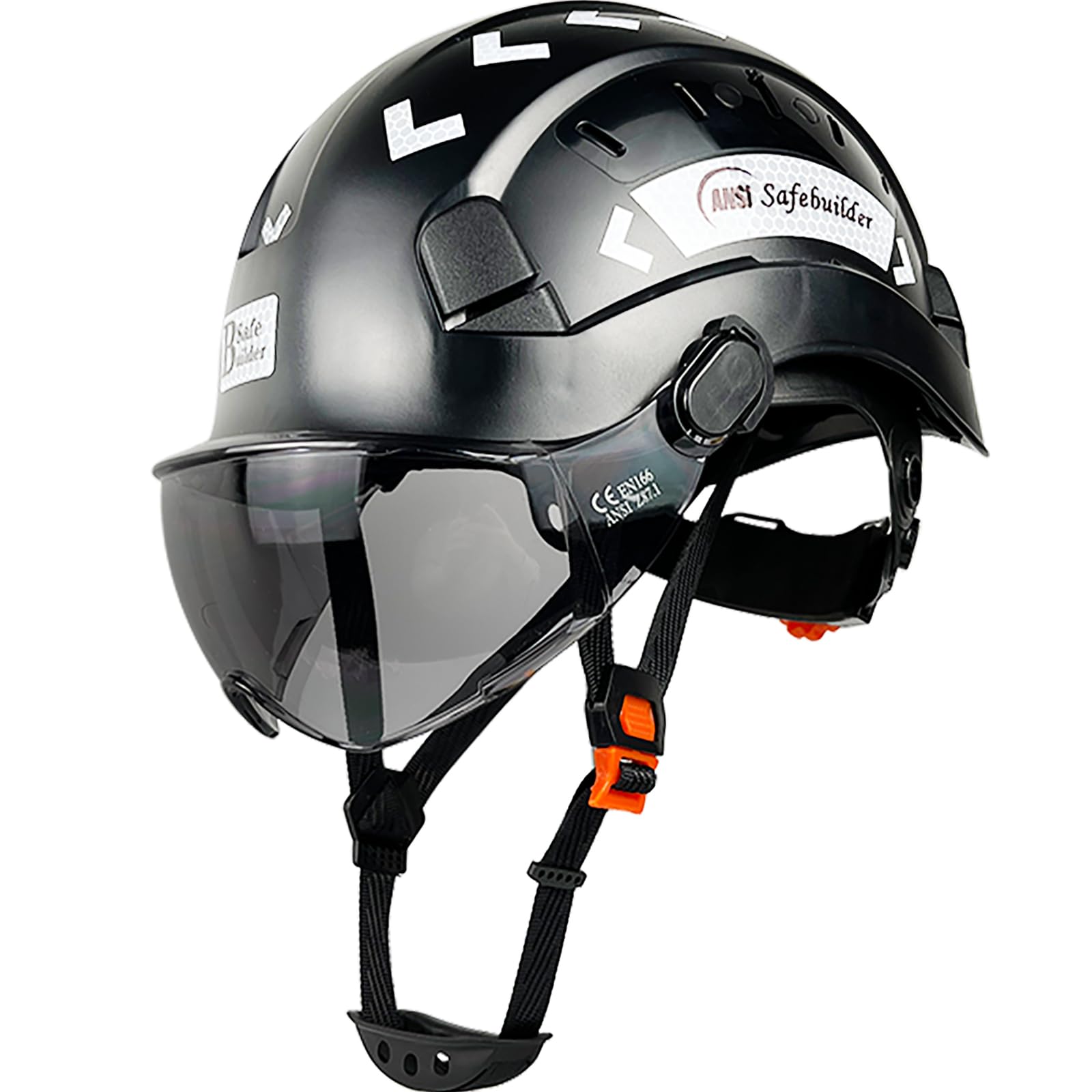 Construction Safety Helmet with Visor ABS Hard Hat Adjustable Ventilation Hardhats Industrial Work Head Protection for Men Certified ANSI/ISEA Z89.1