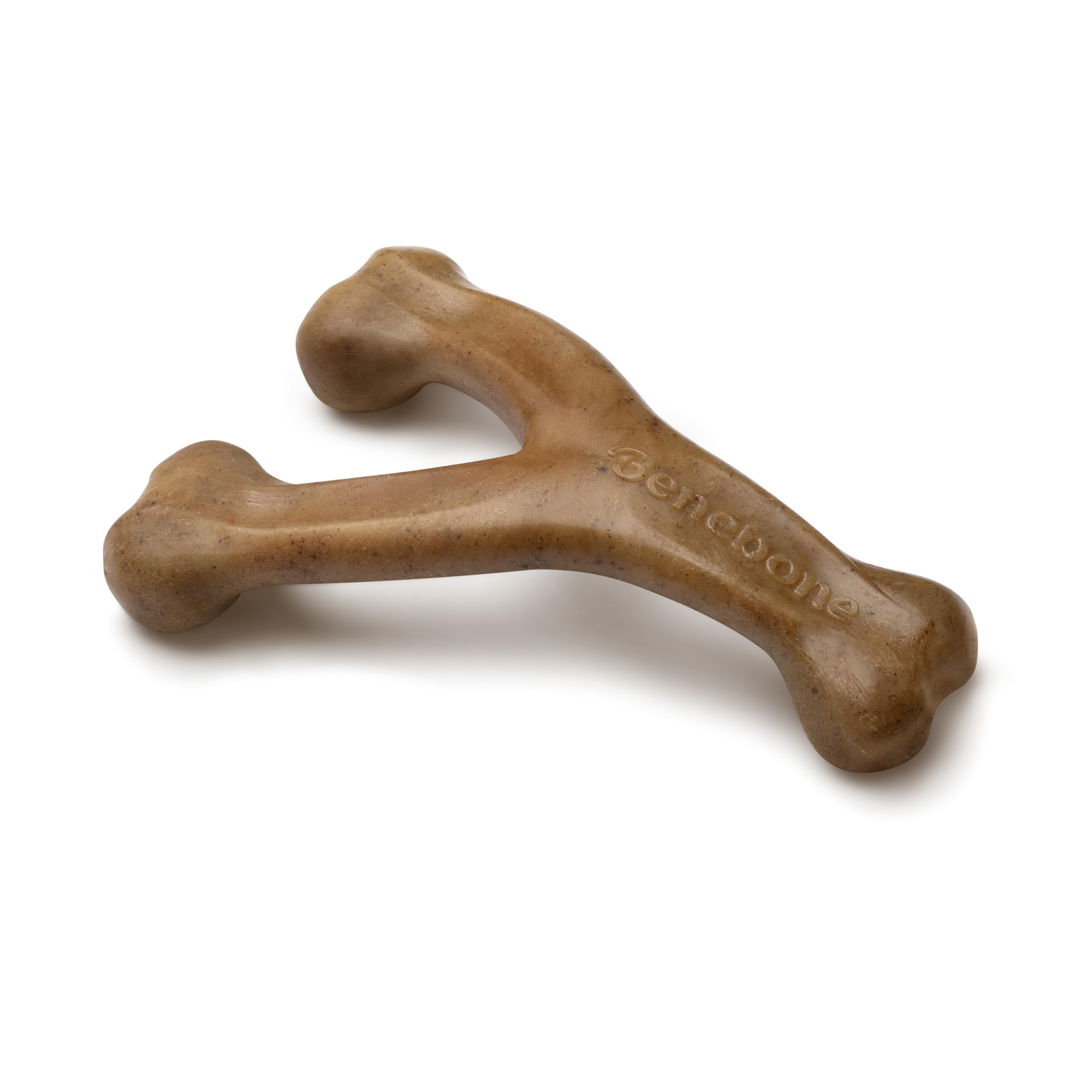 Benebone Wishbone Durable Dog Chew Toy for Aggressive Chewers Duck, Made in USA, Large, Brown - Image 2