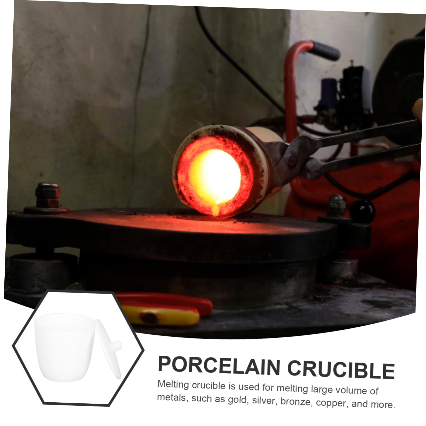 Unomor 100ml PTFE Crucible Lid Laboratory Crucible for Metal Melting Heat Resistant Non Stick Surface