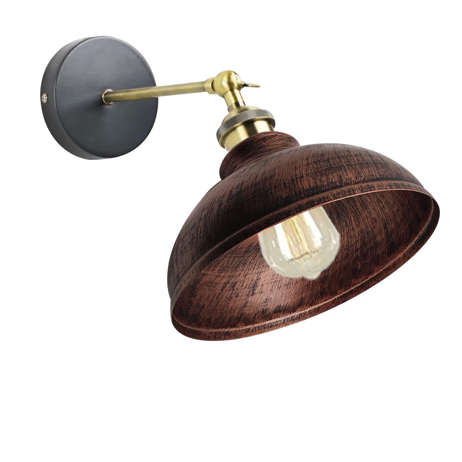 LEDSone Modern Adjustable Wall Sconce 180° Rotatable Metal Wall Light Bedside Wall Lamp Indoor Reading Wall Lighting Fixtures for Bedroom Living Room Corridor Dining Room Hallway