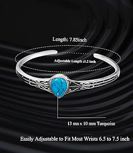 Amazon.com: DOLIOX 925 Sterling Silver Native American Turquoise