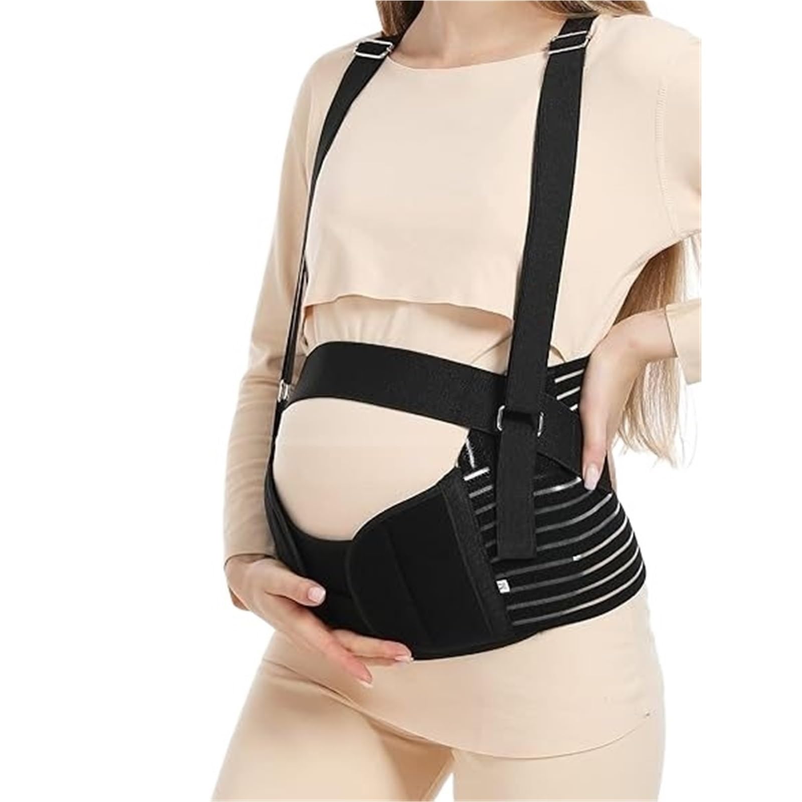Pancera Gravidanza Cinghie di sostegno for l'addome Donne incinte | Supporto for la pancia a medio termine e tardivo for il comfort delle madri in attesa(Black 2,XL)