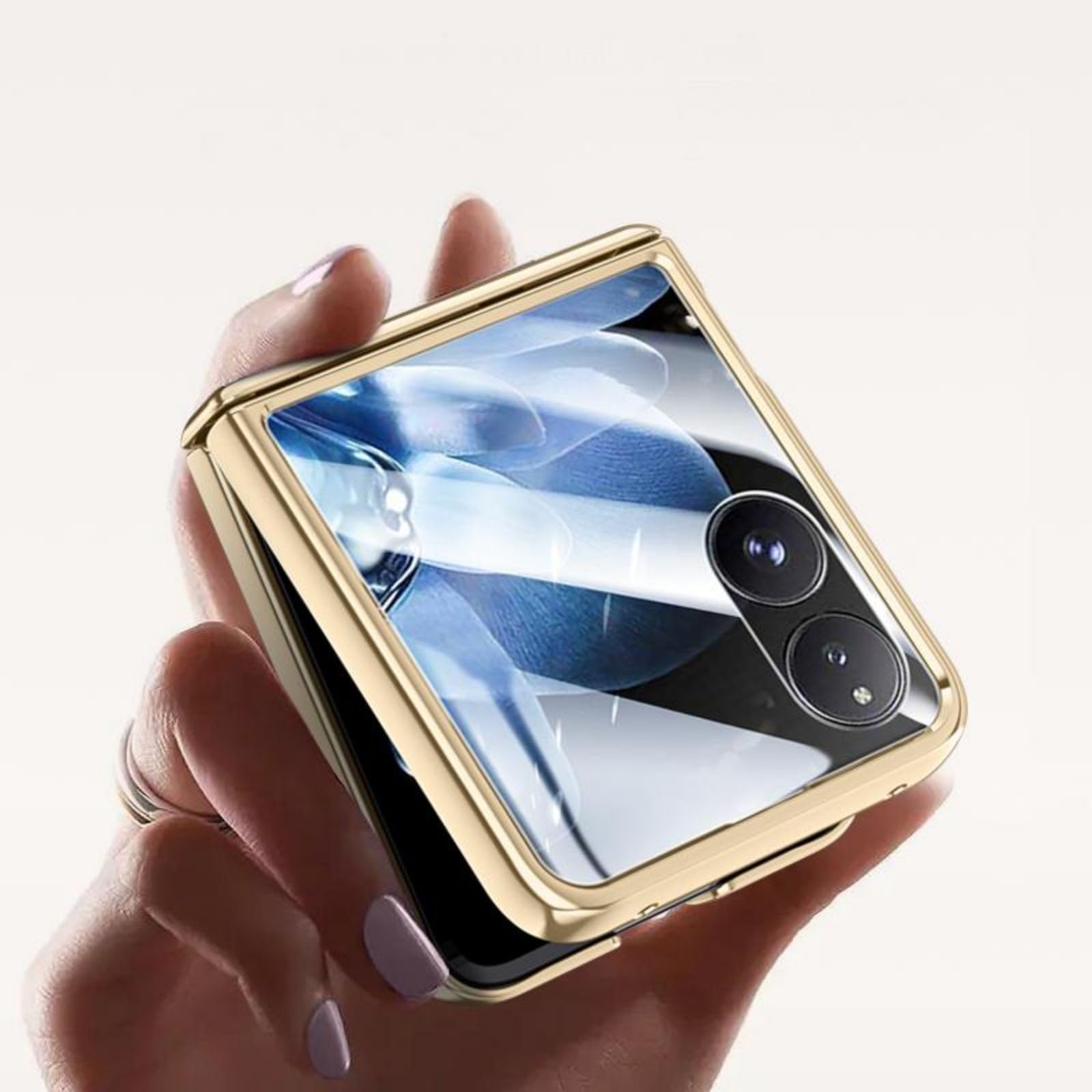 für Mix Flip Handyhülle Rückwand Folie Magnetic Hinge,Leder Bumper Case Slim Cover für Xiaomi Mix Flip(1)