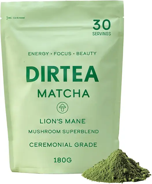 Organic Ceremonial Grade Matcha Powder with Lions Mane & Tremella - 180g