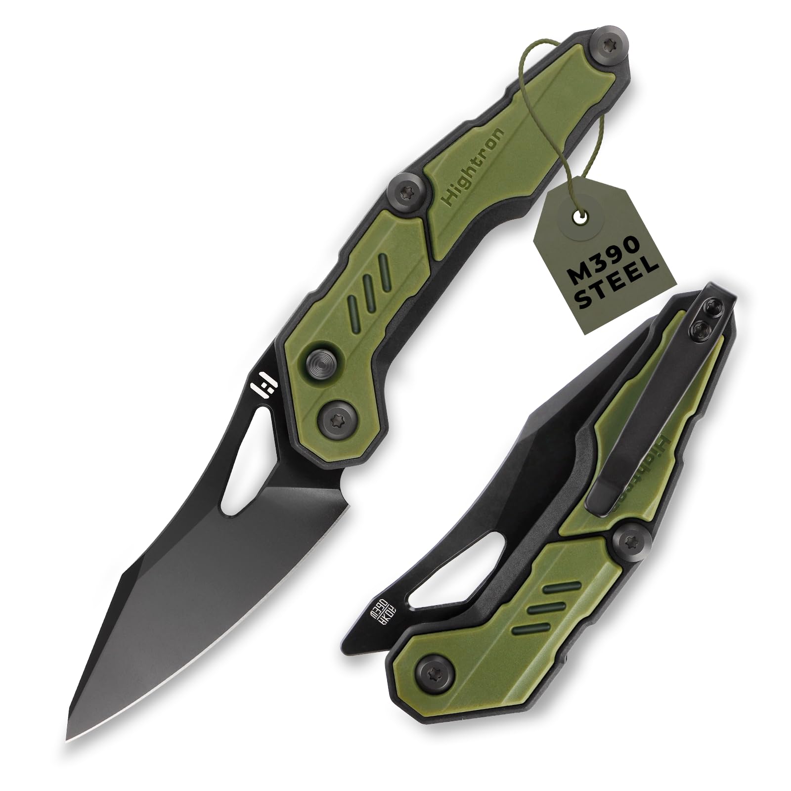 Hightron M390 Steel Pocket Knife 3.05", Spectron, designed by NOC Knives, Front flipper Folding Tactical Knife for Everyday Carry, 2026 Gift