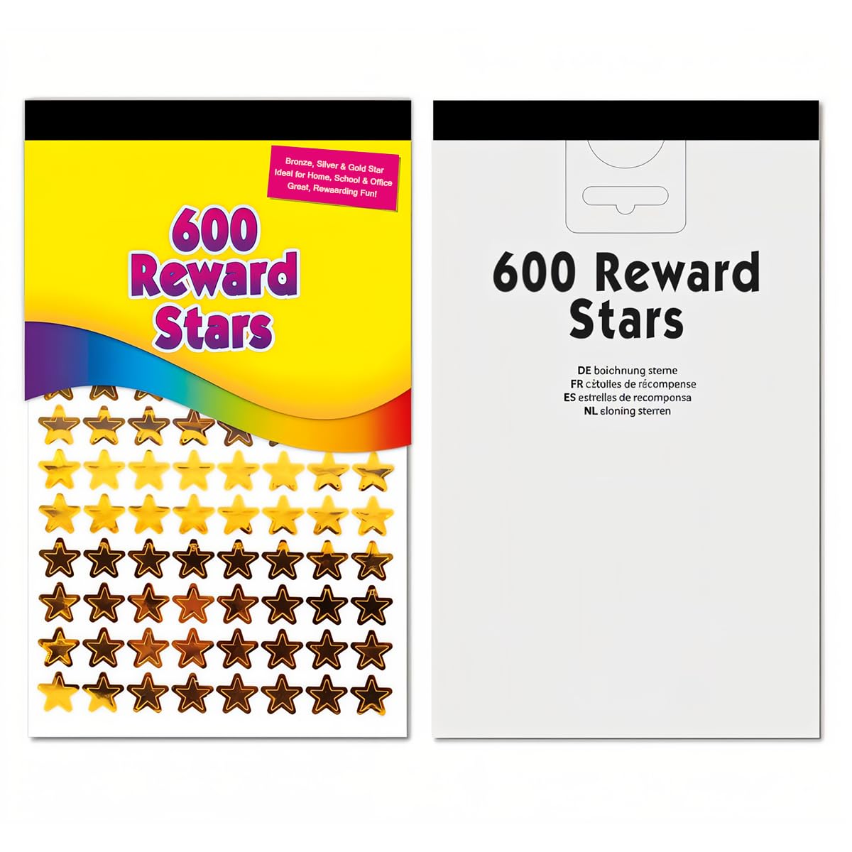 Zopper Stars Reward Stickers Over 600 Gold/Silver/Bronze Star Stickers Ideal for Home, School, Office, Great Rewarding Fun School Praise Reward Stickers